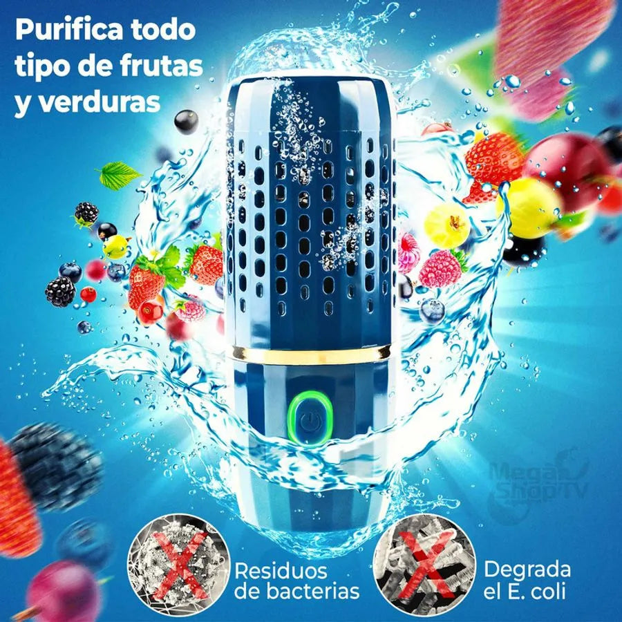 Eliminación de bacterias ultrasónico portátil, purificador de alimentos inalámbrico USB