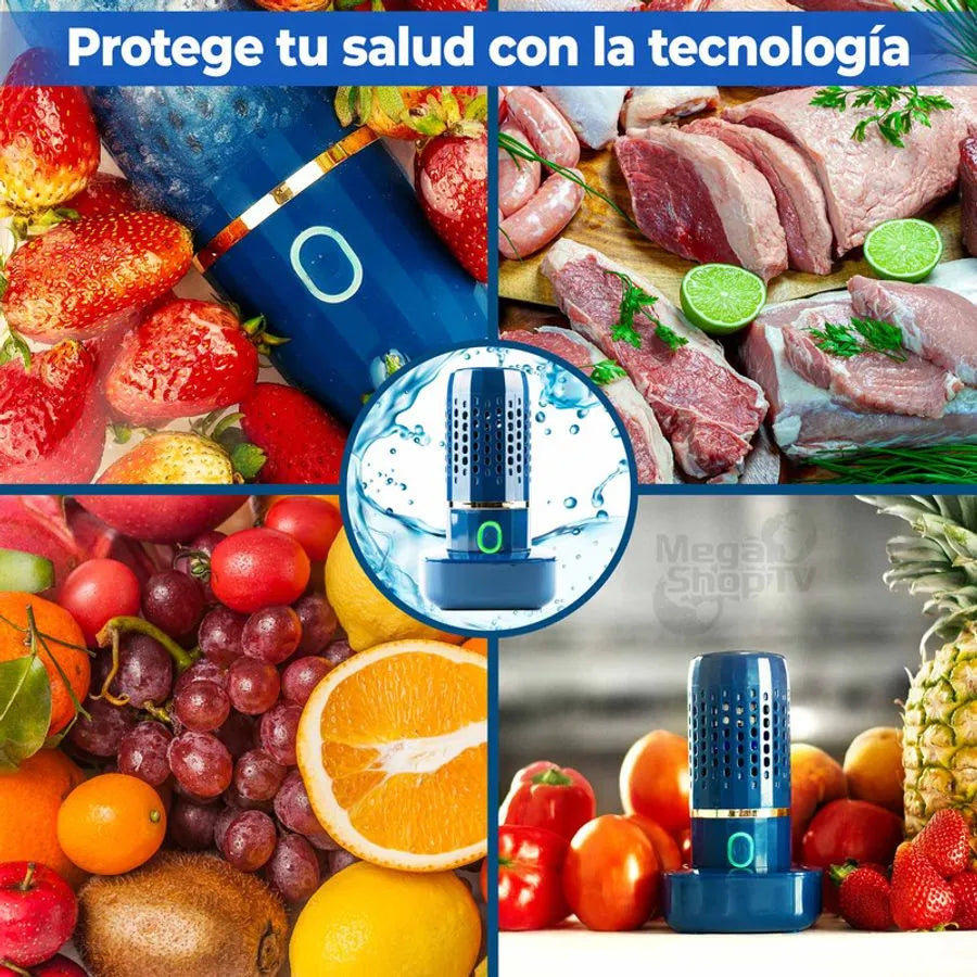 Eliminación de bacterias ultrasónico portátil, purificador de alimentos inalámbrico USB
